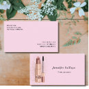 Search for make up artist business cards Blush pink
