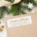 Search for seasons greetings return address labels Hand lettering