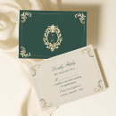 Search for emerald green and gold wedding rsvp cards Elegant