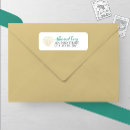 Search for seashell wedding return address labels Teal