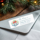 Search for silver bow return address labels Red