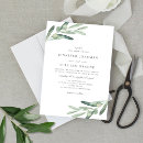 Search for olive wedding invitations Watercolor leaves