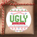 Search for tacky stickers Ugly sweater