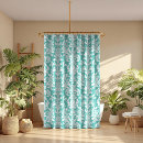 Search for turquoise floral shower curtains White