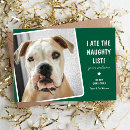 Search for dog cat christmas cards Naughty list