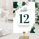 Search for emerald table cards Hand painted watercolor