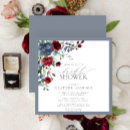 Search for burgundy red bridal shower invitations Botanical