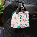 Search for pink flamingo luggage tags Cute