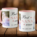 Search for best nana ever mugs Grandma