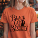 Search for cat halloween tshirts Black cat society