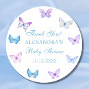 Search for pink and blue butterfly stickers For her
