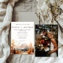 Search for fall mountain wedding invitations Forest landscape