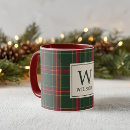 Search for plaid monogram mugs Farmhouse