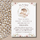 Search for pink owl baby shower invitations Flowers