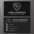 Search for black and red auto business cards For him