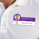 Search for purple name tags Employee