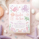 Search for sea baby girl shower invitations Under the sea