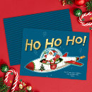 Search for rocket christmas cards Santa