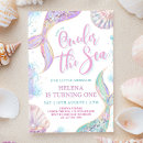 Search for seahorse birthday invitations Watercolor