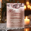 Search for 80 and fabulous birthday invitations Silver