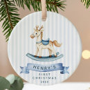 Search for rocking horse christmas tree decorations Baby's first christmas