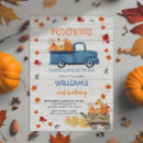 Search for little blue truck birthday invitations Our little pumpkin