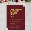 Search for friends christmas invitations Red and gold