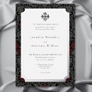 Search for gothic style invitations Red roses