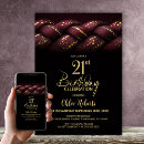 Search for burgundy 21st birthday invitations Gold