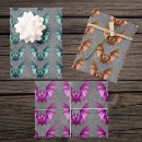 Search for flying bats wrapping paper Orange