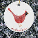 Search for red cardinal bird christmas tree decorations Festive