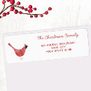 Search for red cardinals return address labels Festive
