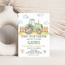 Search for green tractor birthday invitations Farm