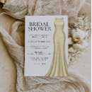 Search for golden bridal shower invitations Gown