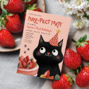 Search for black kitten birthday invitations Cartoon