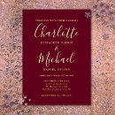 Search for gold christmas wedding invitations Burgundy
