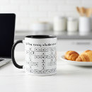 Search for crossword mugs Black and white