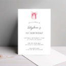 Search for chic 1st birthday invitations Pink bow