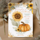 Search for pumpkins and sunflowers invitations A little pumpkin