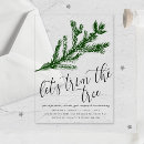 Search for tree trimming invitations Watercolor