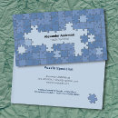 Search for jigsaw puzzle business cards Blue