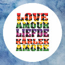 Search for love rainbow stickers Typography