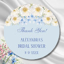 Search for elegant floral design stickers Dusty blue