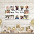 Search for birthday party banners Black and white