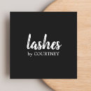 Search for lash extensions business cards Black and white