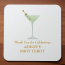 Search for martini cocktail stickers Dirty 30