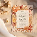 Search for autumn leaves wedding invitations Botanical floral
