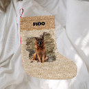 Search for burlap christmas stockings Dog