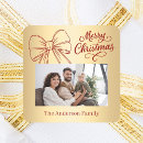 Search for gold bow stickers Merry christmas