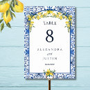 Search for lemon table cards Navy blue and yellow